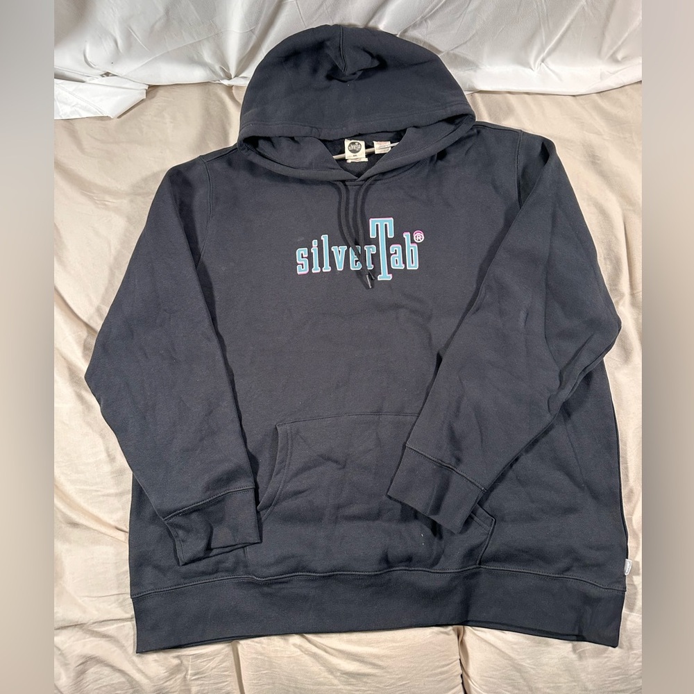 Levi’s SilverTab Baggy Black Pullover Hoodie XXL Standard Fit Graphic Y2K Print